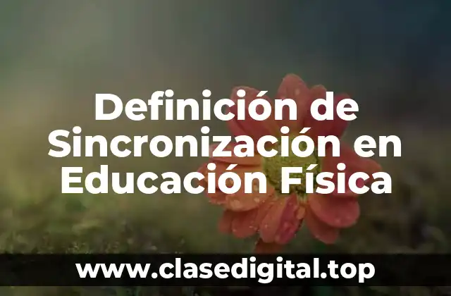 Ejemplos de Sincronización en Educación Física