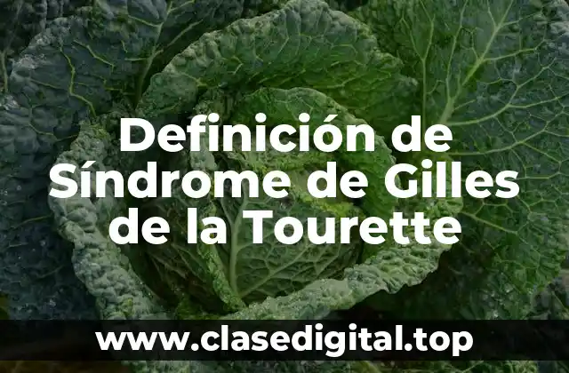 Definición de Síndrome de Gilles de la Tourette