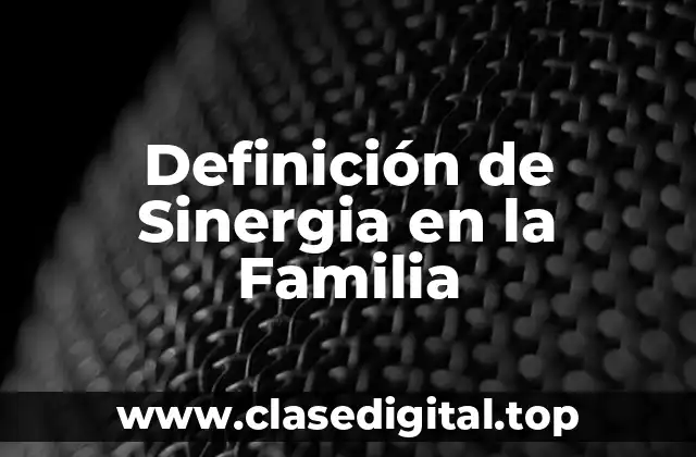 Definición de Sinergia en la Familia