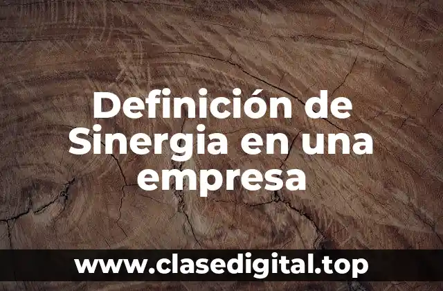Definición de Sinergia en una empresa