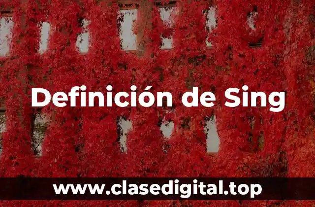 Definición de Sing