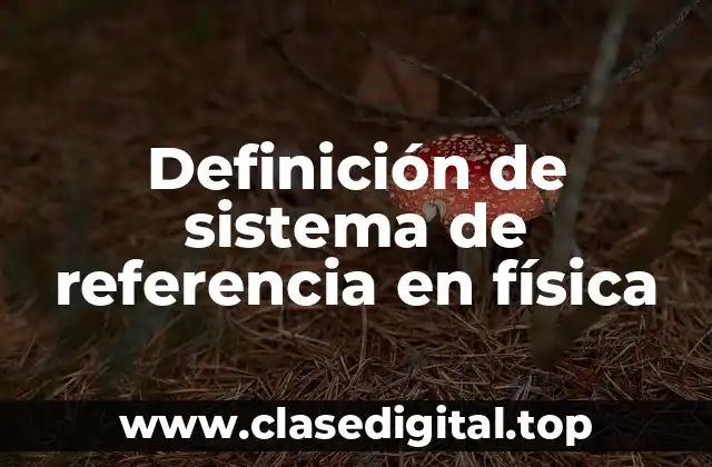 Definición de sistema de referencia en física