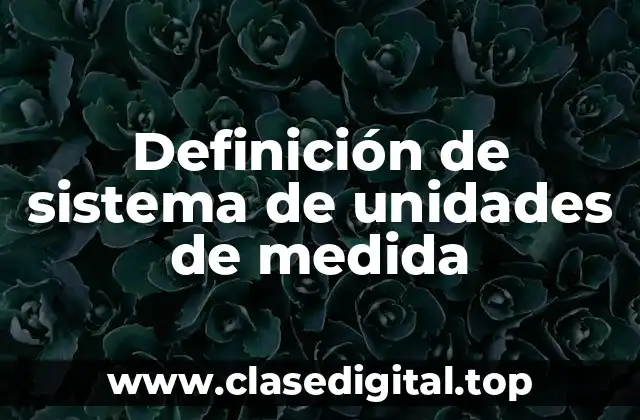 Definición de sistema de unidades de medida