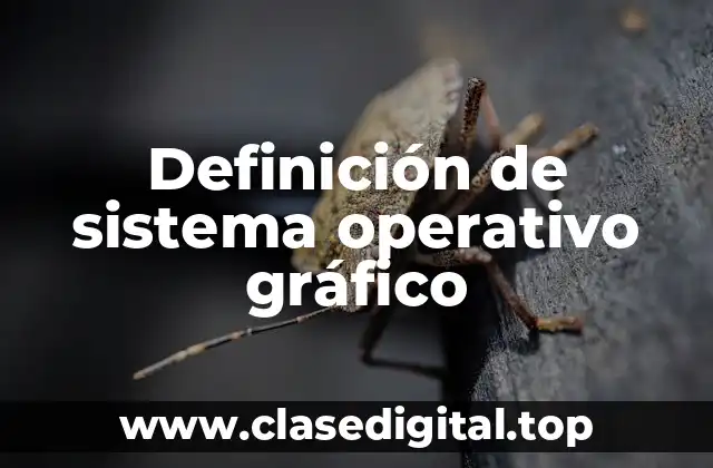 Definición de sistema operativo gráfico