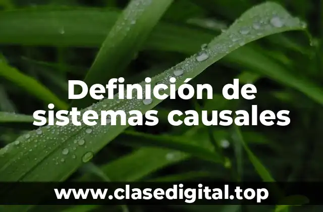 Definición de sistemas causales