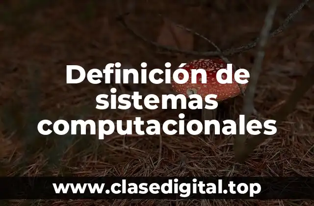 Definición de sistemas computacionales