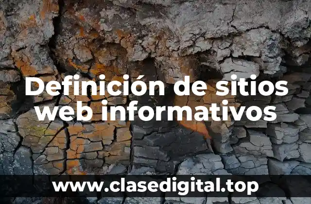 Definición de sitios web informativos