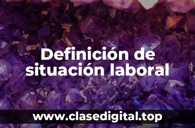 Definición de situación laboral