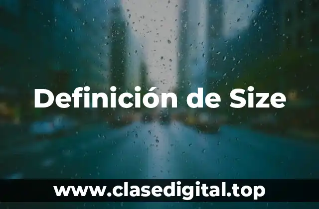 Definición de Size