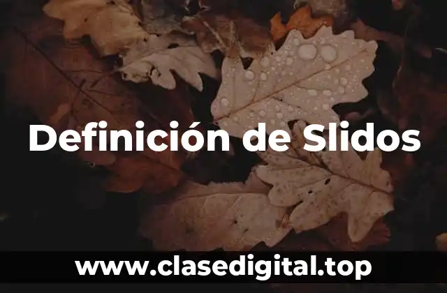 Definición de Slidos