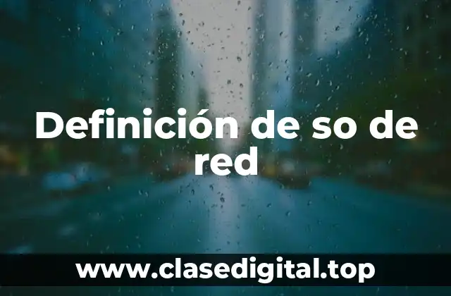 Ejemplos de so de red