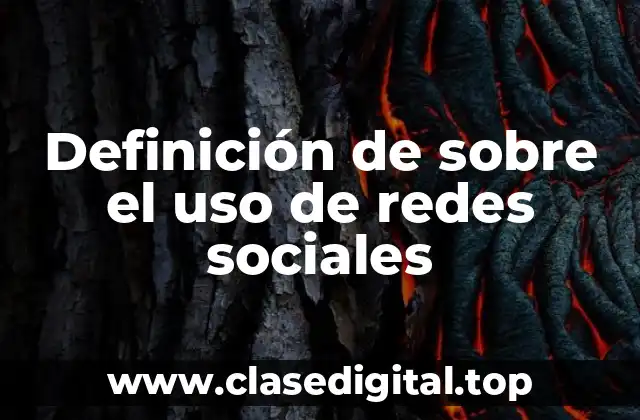 Definición de sobre el uso de redes sociales