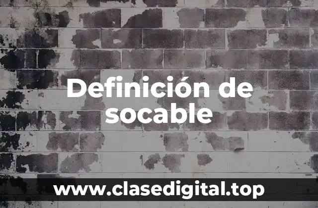 Ejemplos de socable