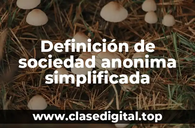Definición de sociedad anonima simplificada