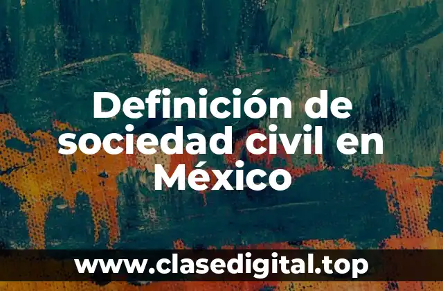 Definición de sociedad civil en México