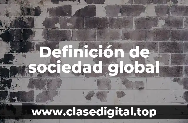 Definición de sociedad global
