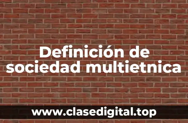 Definición de sociedad multietnica