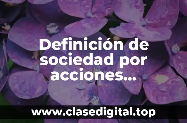 Definición de sociedad por acciones simplificada en México