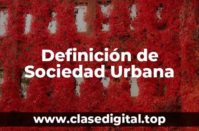 Definición de Sociedad Urbana