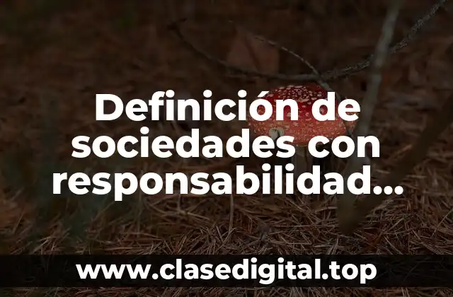 Definición de sociedades con responsabilidad limitada