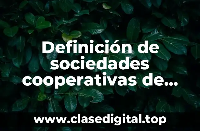 Definición de sociedades cooperativas de consumo en México