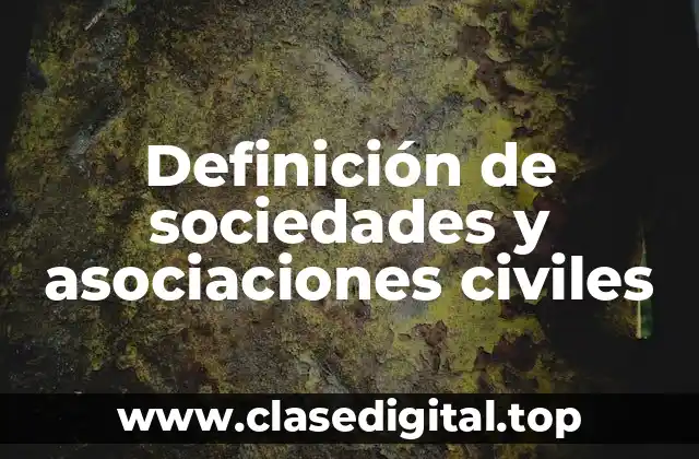 Definición de sociedades y asociaciones civiles