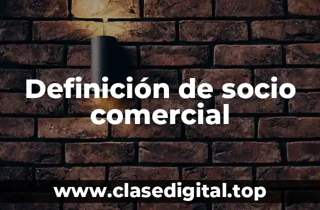 Definición de socio comercial