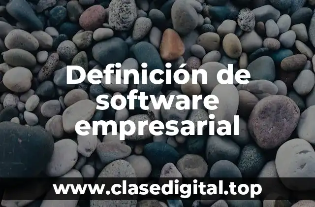 Definición de software empresarial