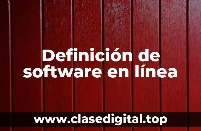Definición de software en línea