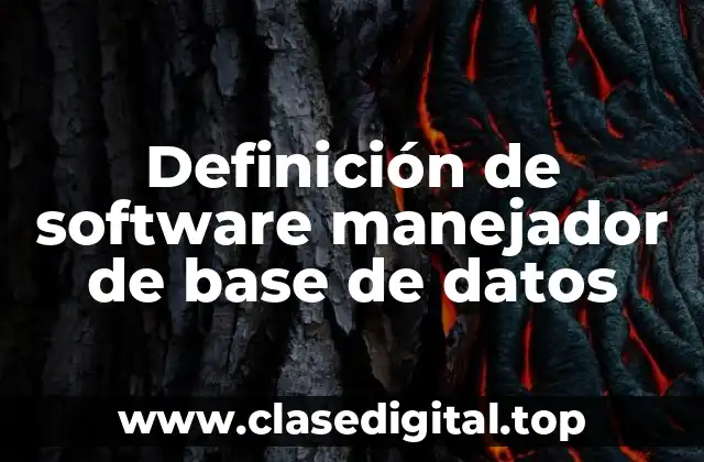 Ejemplos de software manejador de base de datos