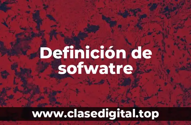 Definición de sofwatre