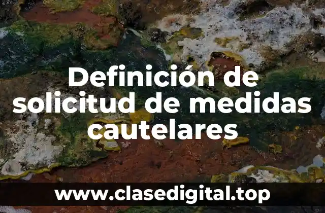 Definición de solicitud de medidas cautelares