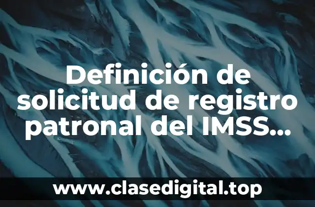 Definición de solicitud de registro patronal del IMSS para alumnos