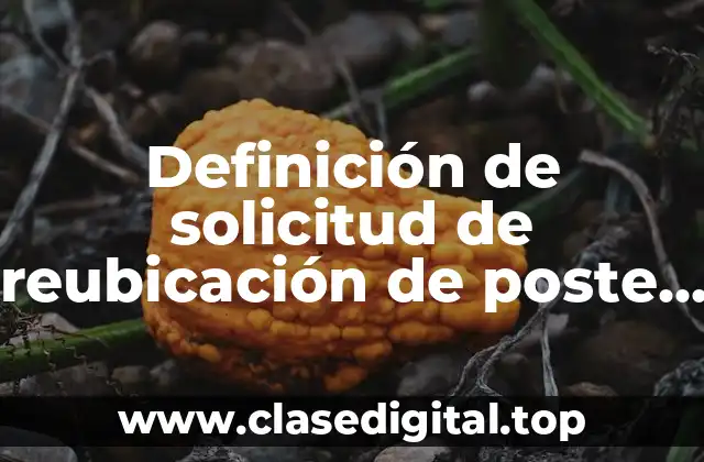 Definición de solicitud de reubicación de poste de la CFE