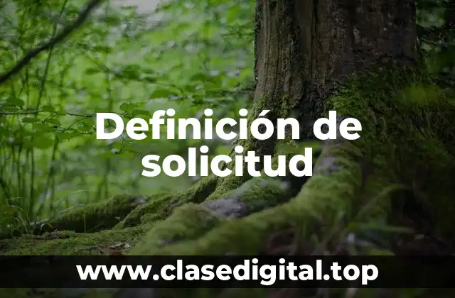 Definición de solicitud