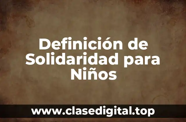 Definición Técnica de Solidaridad