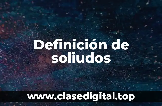 Definición de soliudos