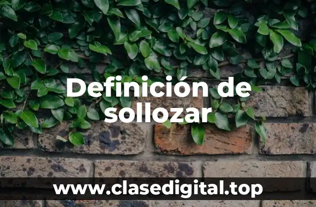 Definición de sollozar