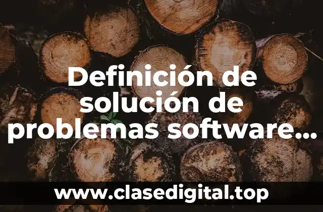 Definición de solución de problemas software educativo