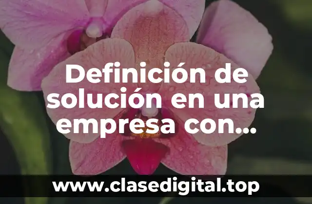 Ejemplos de solución en una empresa con problemas de quíbre