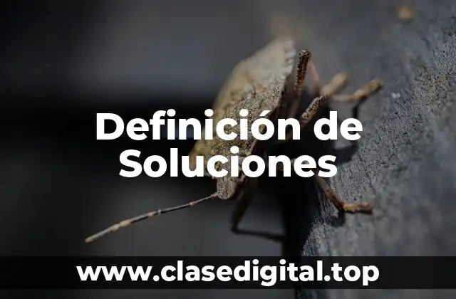Definición de Soluciones