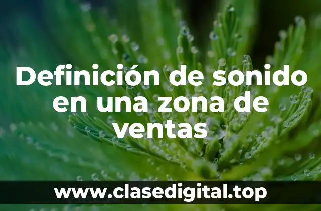 Definición de sonido en una zona de ventas