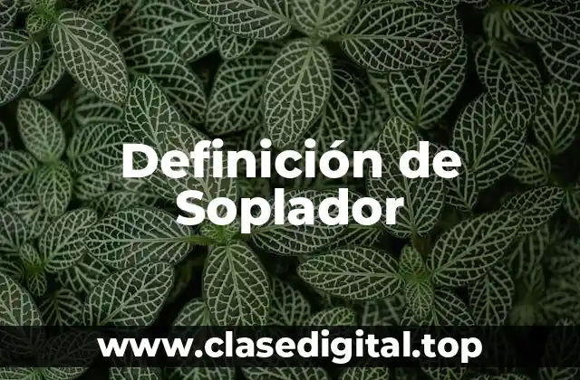 Definición de Soplador