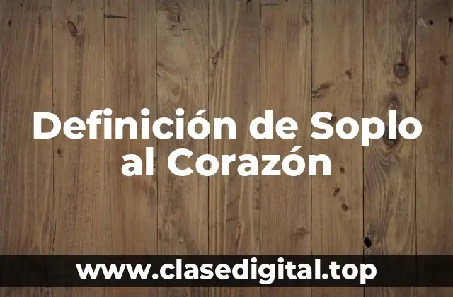 Definición de Soplo al Corazón