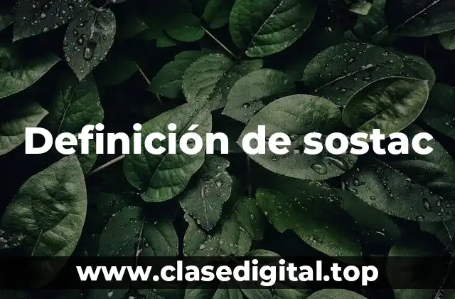 Definición de sostac