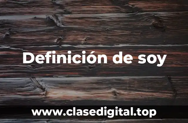Definición de soy