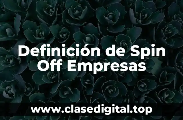 Definición de Spin Off Empresas