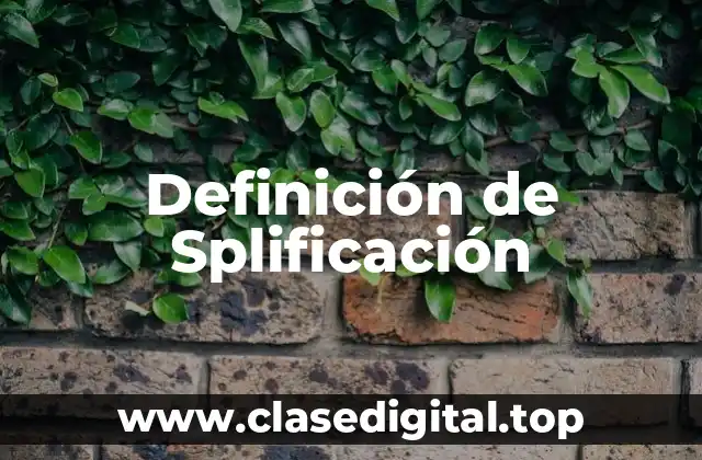 Definición de Splificación