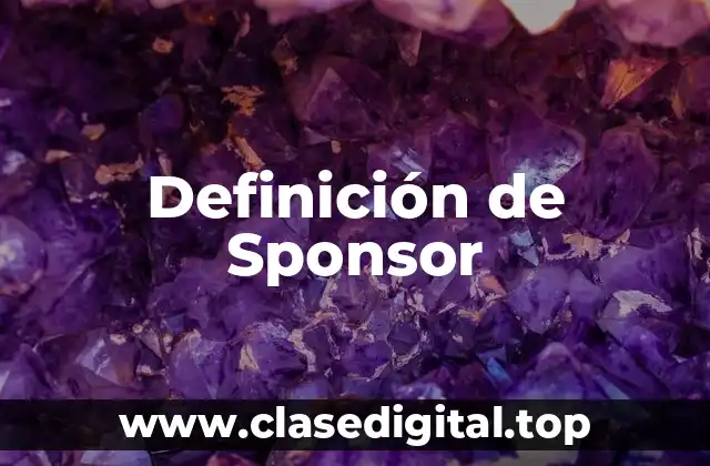 Definición técnica de Sponsor