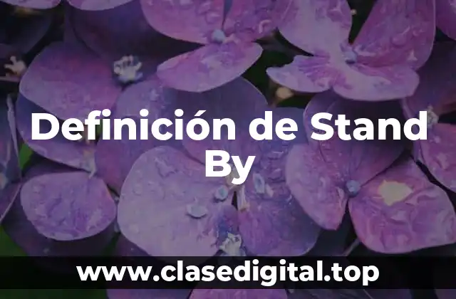 Definición de Stand By